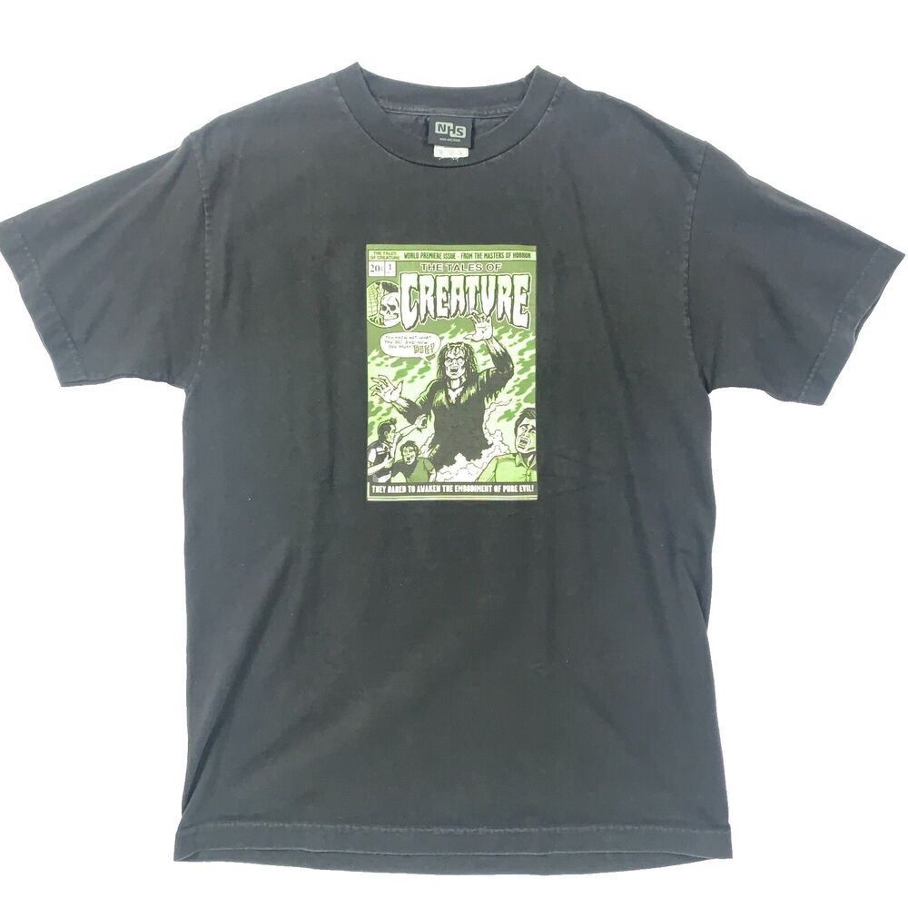 VTG NHS CREATURE Black/Green S/S T-Shirt Men's Sz M "The Tales Of Creature" - Picture 1 of 6